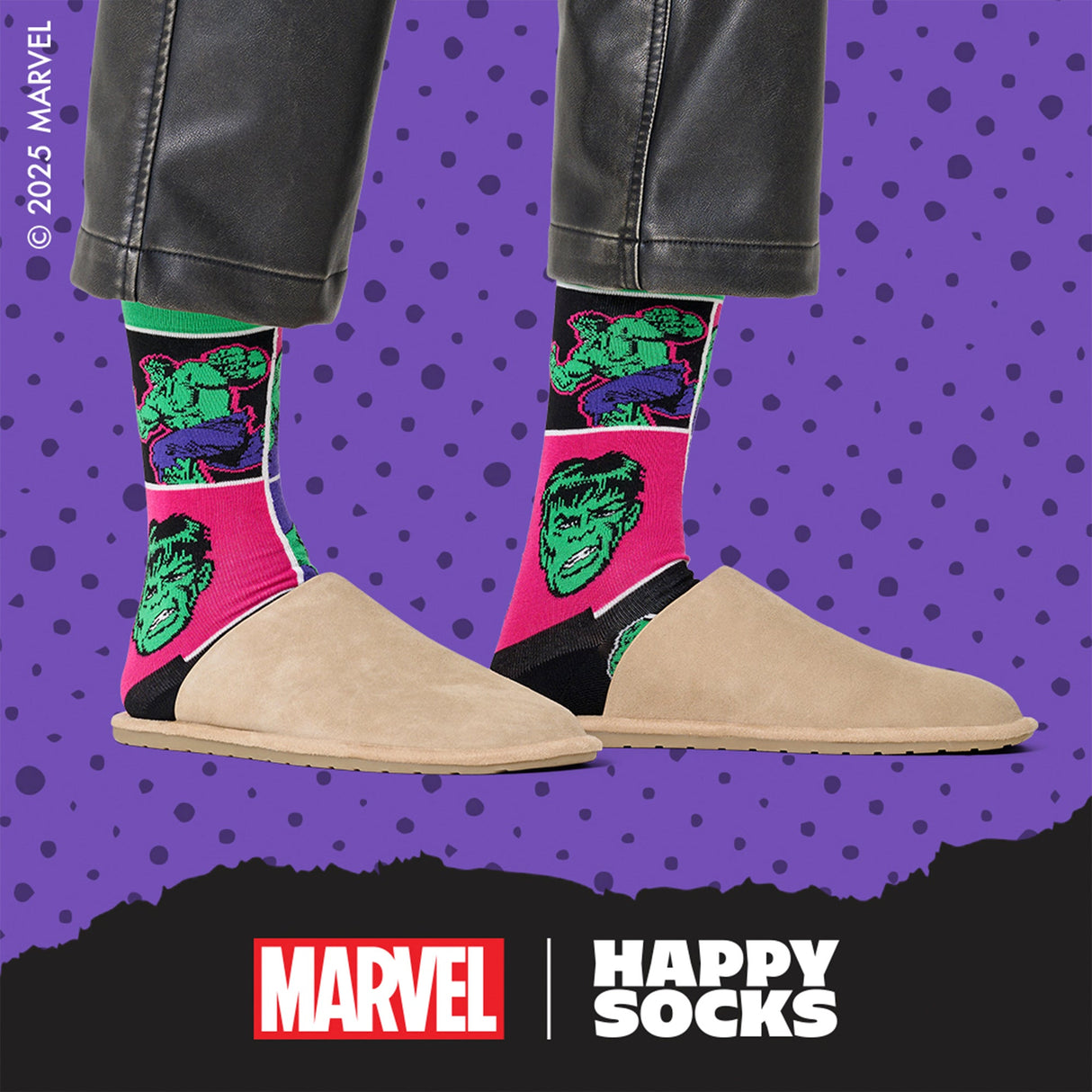 Happy Socks - Marvel Avengers The Hulk Crew Socks