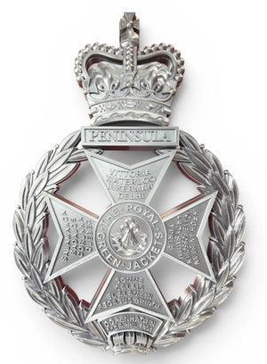 Royal Green Jackets Silver XL Cap Badge | Officially Licensed