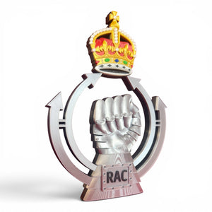 Royal Armoured Corps 3D Cap Badge King's Crown | Officially Licensed