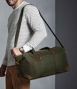 Military Style Waxed Canvas Holdall