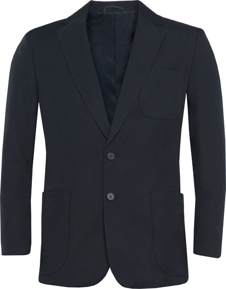 Navy blue blazer on a white background