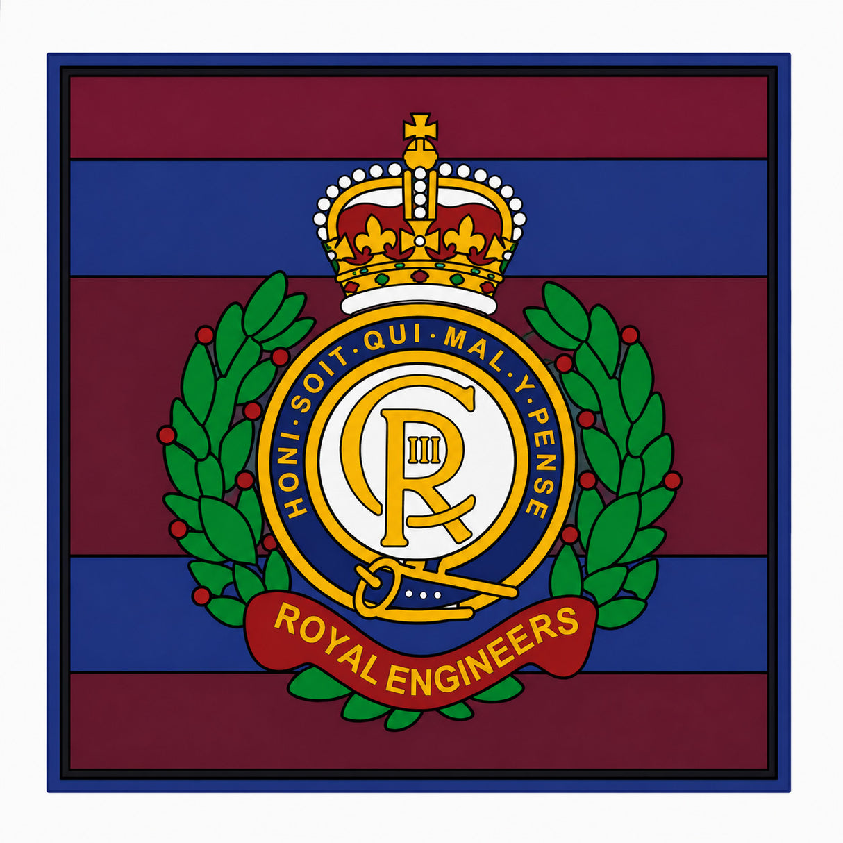 Royal Engineers Cap Badge PVC Patch