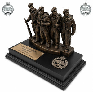 Royal Tank Regiment Comet Crew Cold Cast Bronze Statue