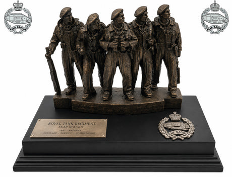 Royal Tank Regiment Comet Crew Cold Cast Bronze Statue