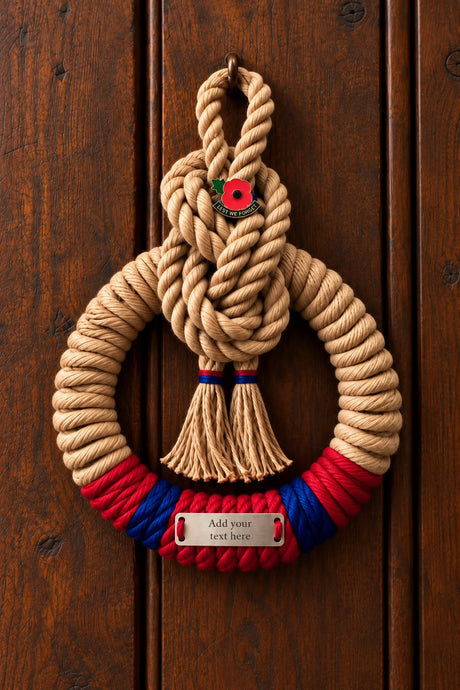 Royal Engineers Handcrafted Commemorative Rope Wreath - Made in Dorset