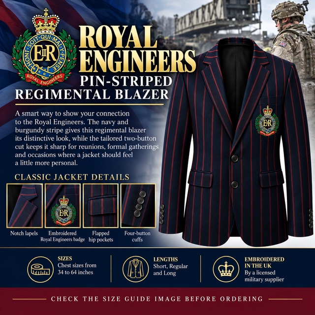 Royal Engineers Pin Stripped Regimental Blazer