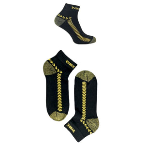 Storm Ridge 6 Pack Mens Cotton Anti Sweat Low Cut Work Socks for Steel Toe Boots
