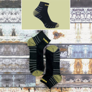 Storm Ridge 6 Pack Mens Cotton Anti Sweat Low Cut Work Socks for Steel Toe Boots