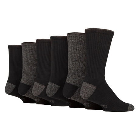 6 Pairs Mens Water Repellent Midweight Outdoor Socks for Hiking & Walking
