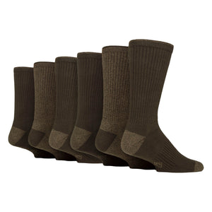6 Pairs Mens Water Repellent Midweight Outdoor Socks for Hiking & Walking