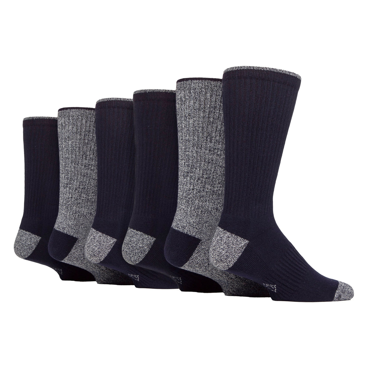 6 Pairs Mens Water Repellent Midweight Outdoor Socks for Hiking & Walking