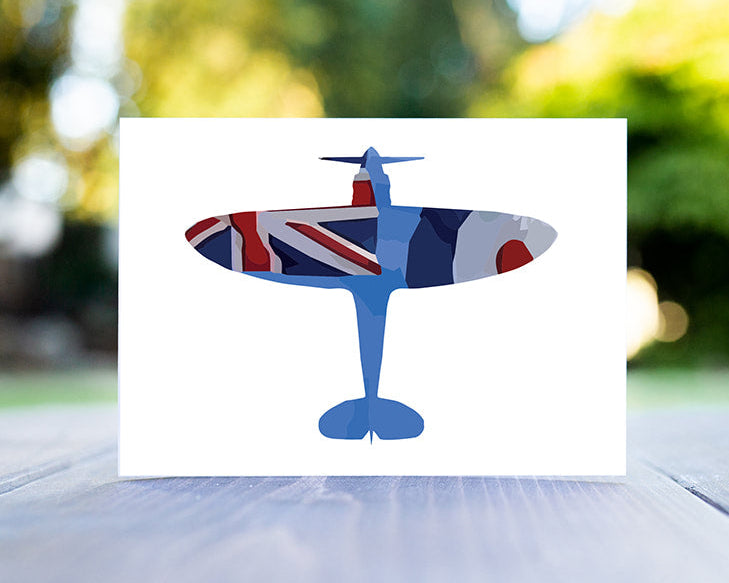 Spitfire RAF Ensign Greeting Card