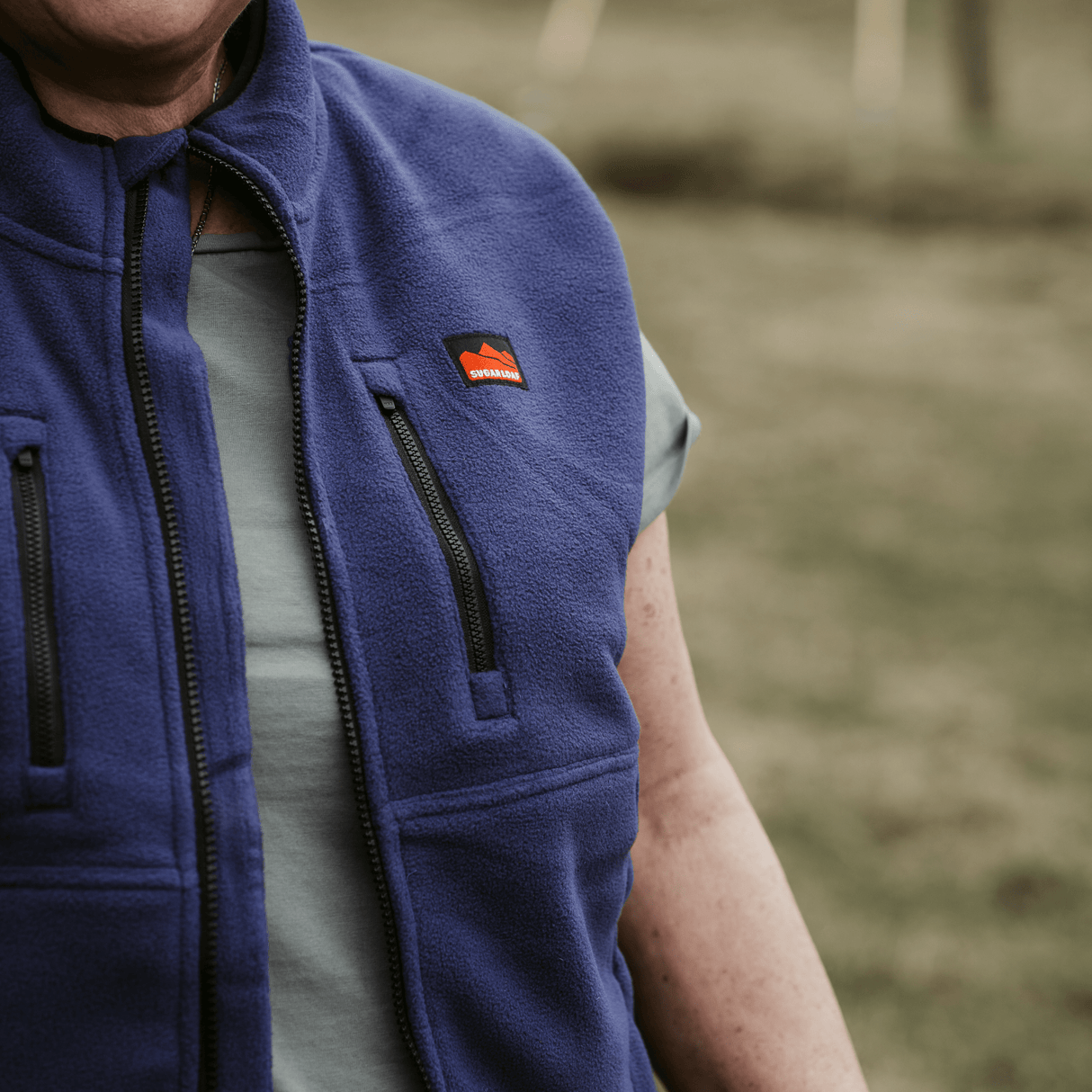Sugar Loaf Highland Polar Fleece Gilet - Indigo Blue
