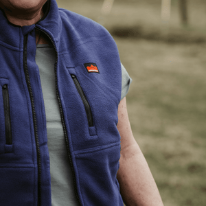 Sugar Loaf Highland Polar Fleece Gilet - Indigo Blue