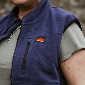Sugar Loaf Highland Polar Fleece Gilet - Indigo Blue