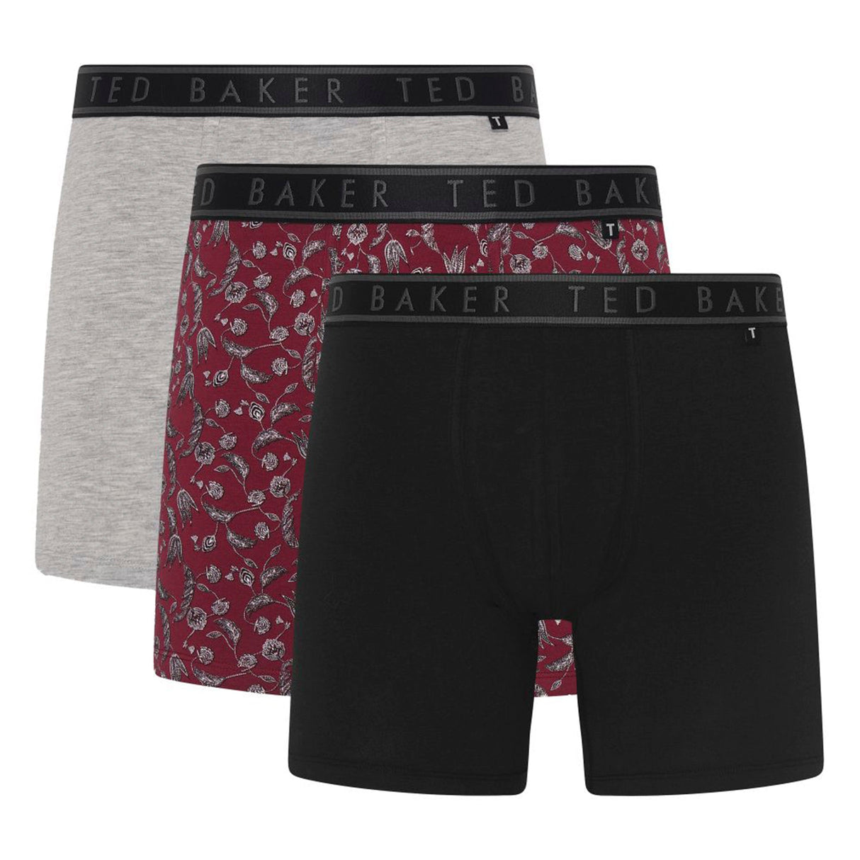 Ted Baker 3 Pack Mens Soft Breathable Cotton Boxer Brief Underwear
