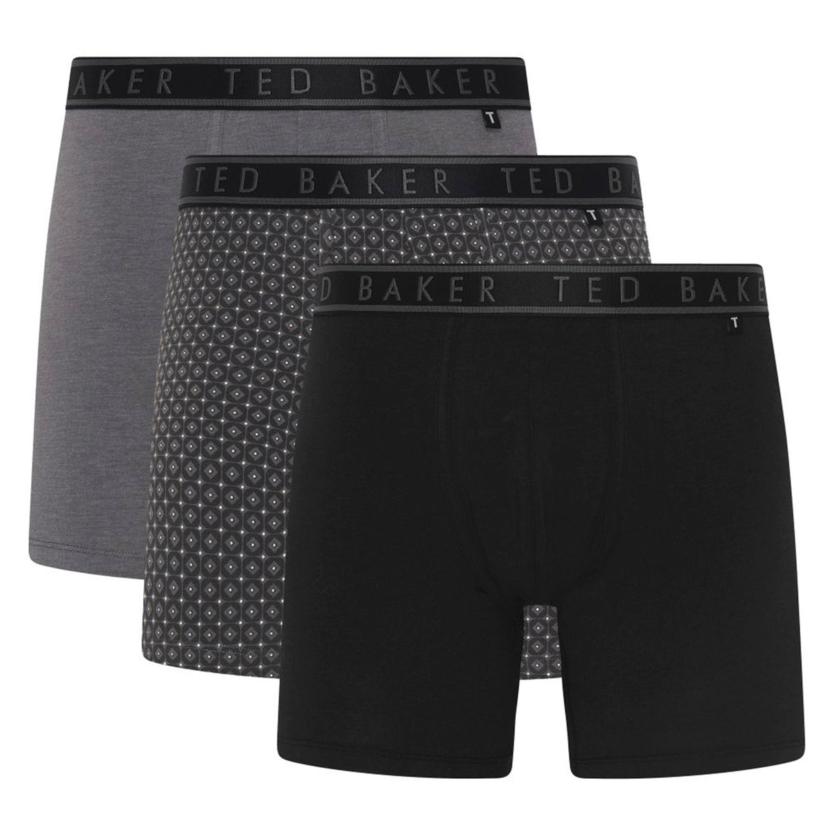 Ted Baker 3 Pack Mens Soft Breathable Cotton Boxer Brief Underwear