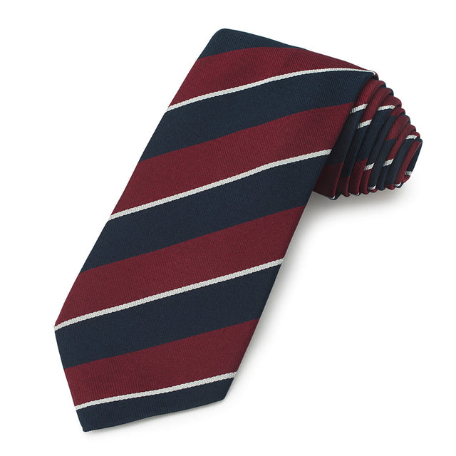 1st The Queen's Dragoon Guards Three-Fold Silk Reppe Tie