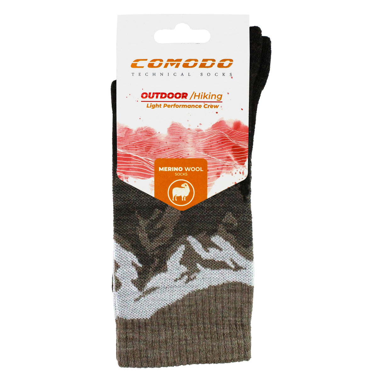 Mens Ladies Light Performance Crew Merino Wool Socks Trekking Socks
