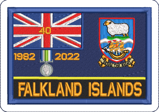 Falklands 40th Anniversary Badge – South Atlantic Medal Embroidered Patch