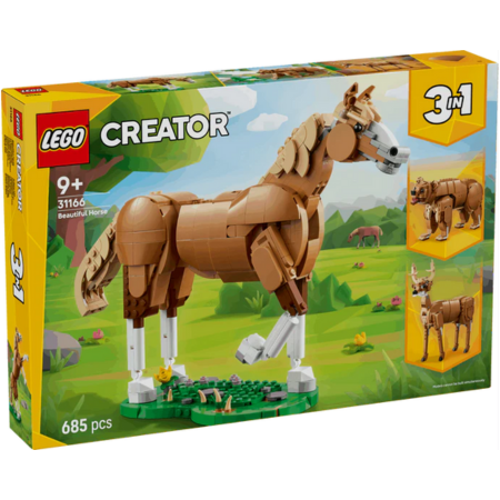 Lego Creator 3 in 1 31166 Beautiful Horse Rebuildable Set for Ages 9+