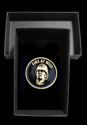 Sir Michael Caine Zulu Pin Badge Fire at Will gift for Veterans
