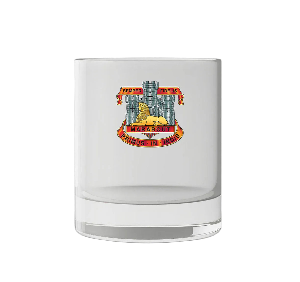 Devonshire & Dorset Regiment Crest - Whiskey/Spirit Glass