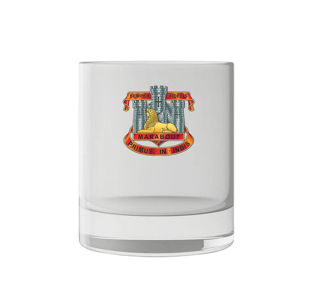 Devonshire & Dorset Regiment Crest - Whiskey/Spirit Glass