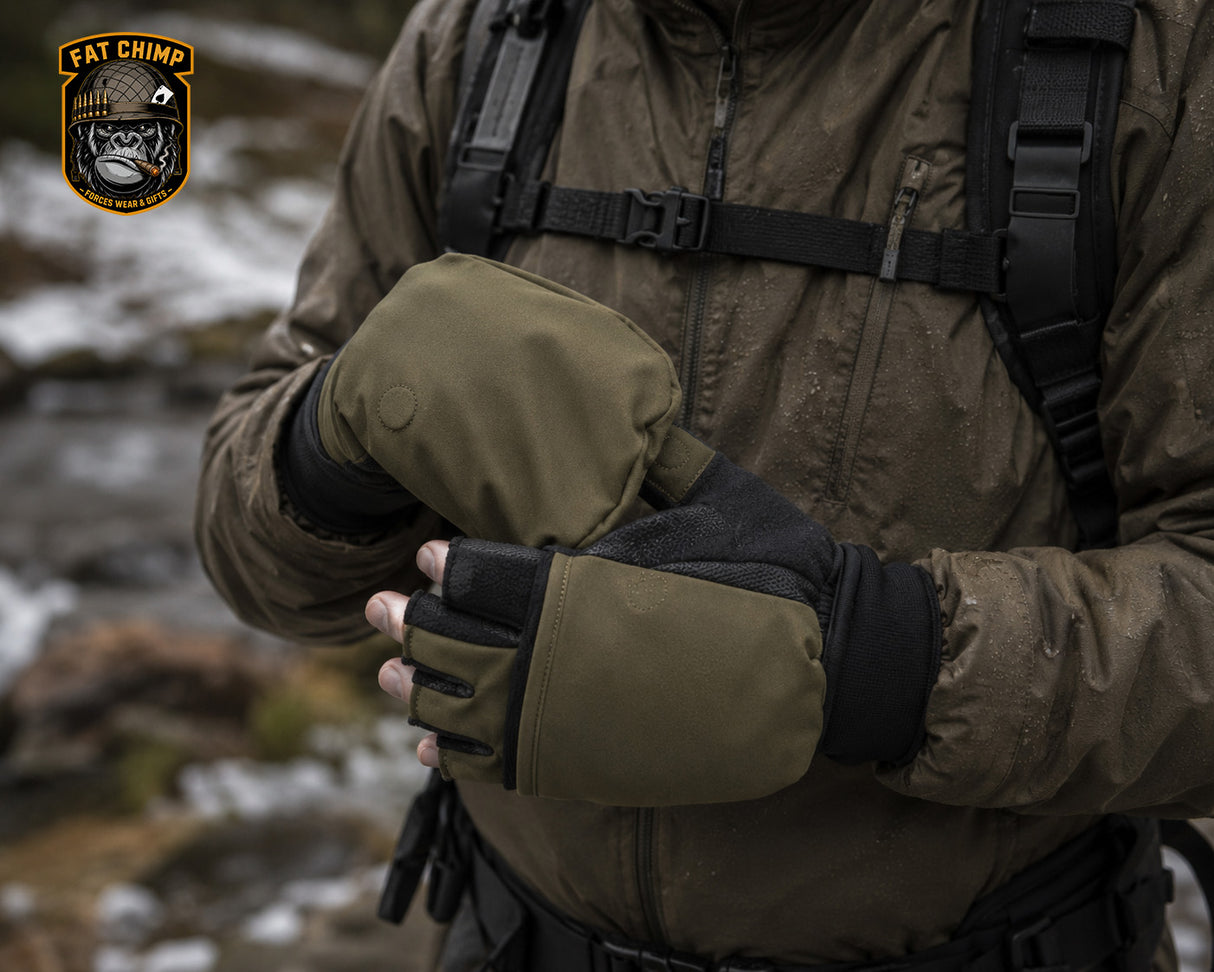 Sealskinz Windproof Convertible Mitts – Olive