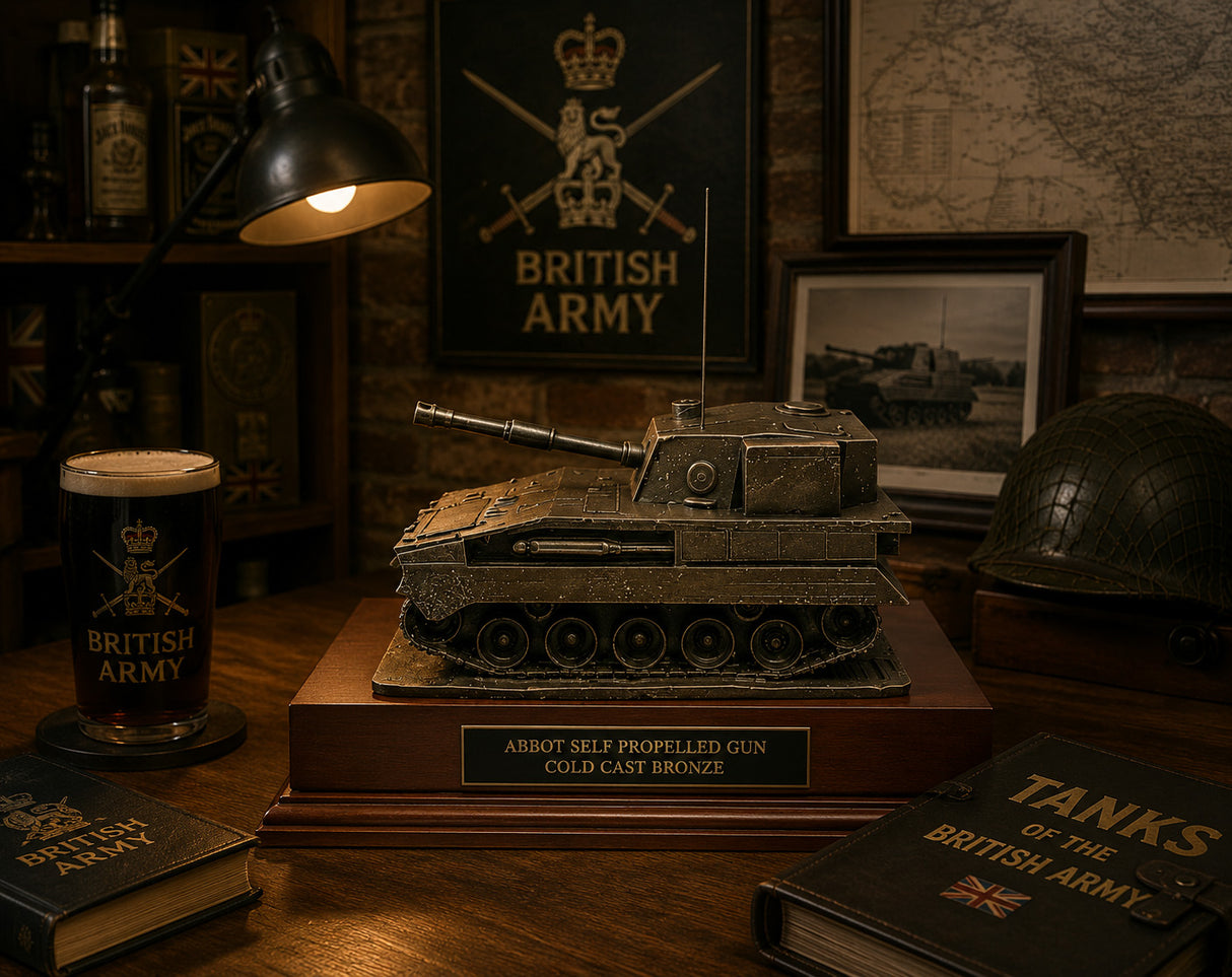 Abbot FV433 Self Propelled Gun Cold Cast Bronze Statue