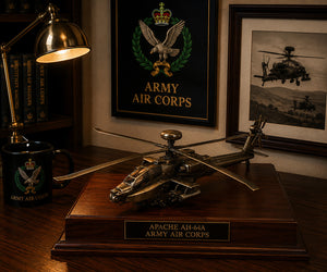 APACHE AH-64A Helicopter Gun Ship Cold Cast Bronze Statue