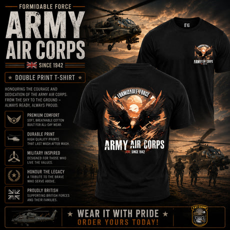 Army Air Corps Formidable Force Double Print T-Shirt