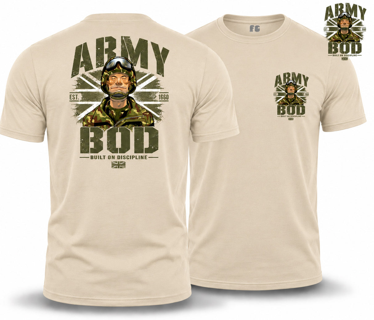 Army Bod - Built on Discipline Double Print T-Shirt