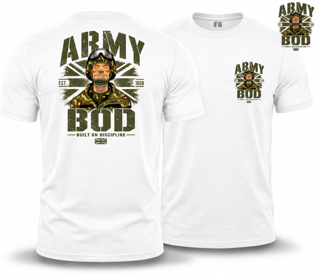 Army Bod - Built on Discipline Double Print T-Shirt