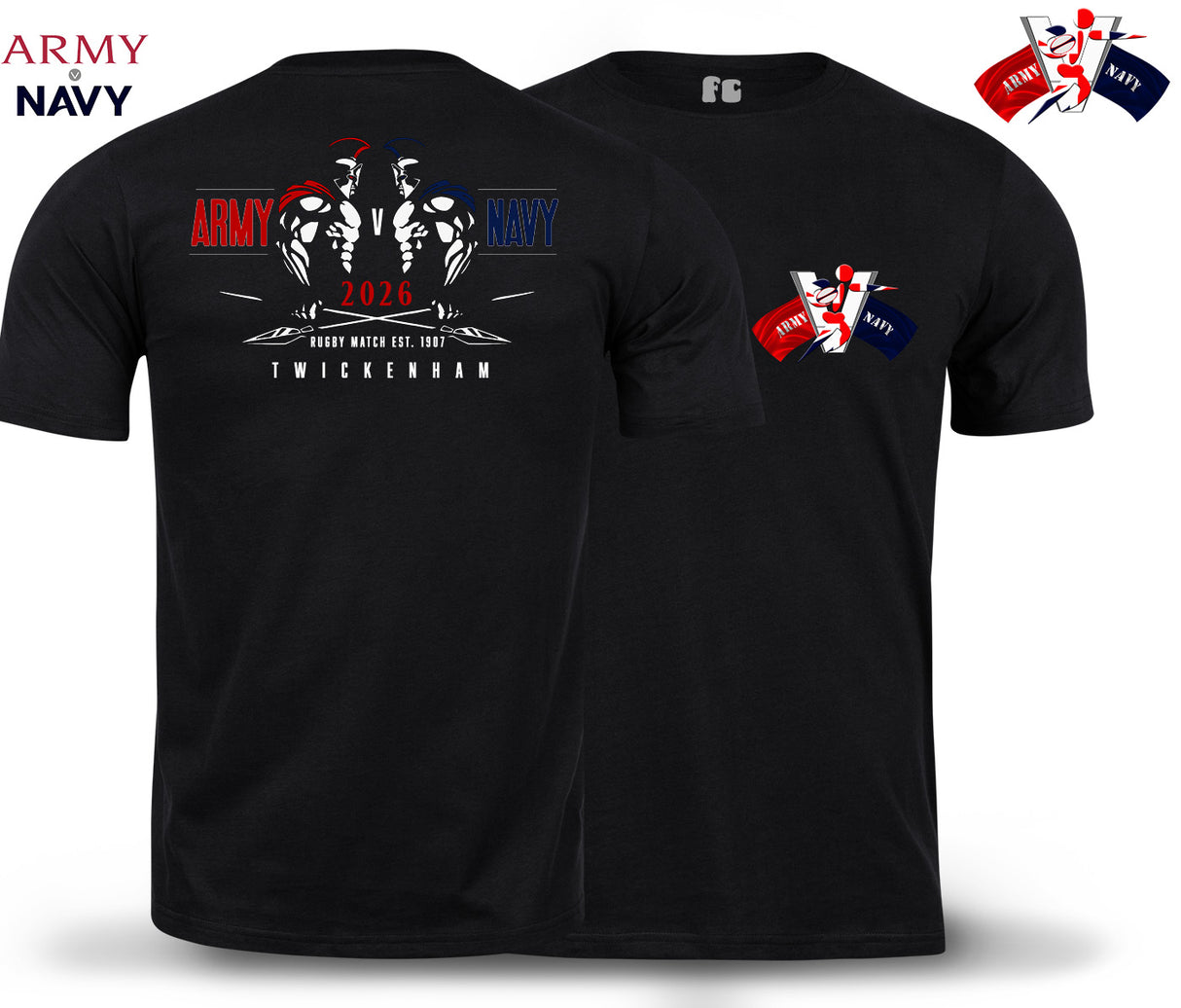 Army v Navy Rugby 2026 Double Print T-Shirt