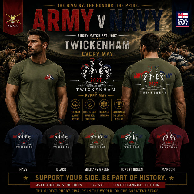 Army v Navy Rugby 2027 Double Print T-Shirt