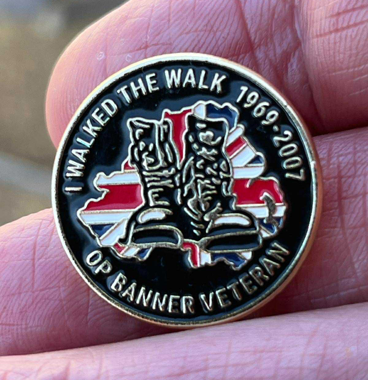 Operation Banner I Walked the Walk Pin Badge Northern Ireland