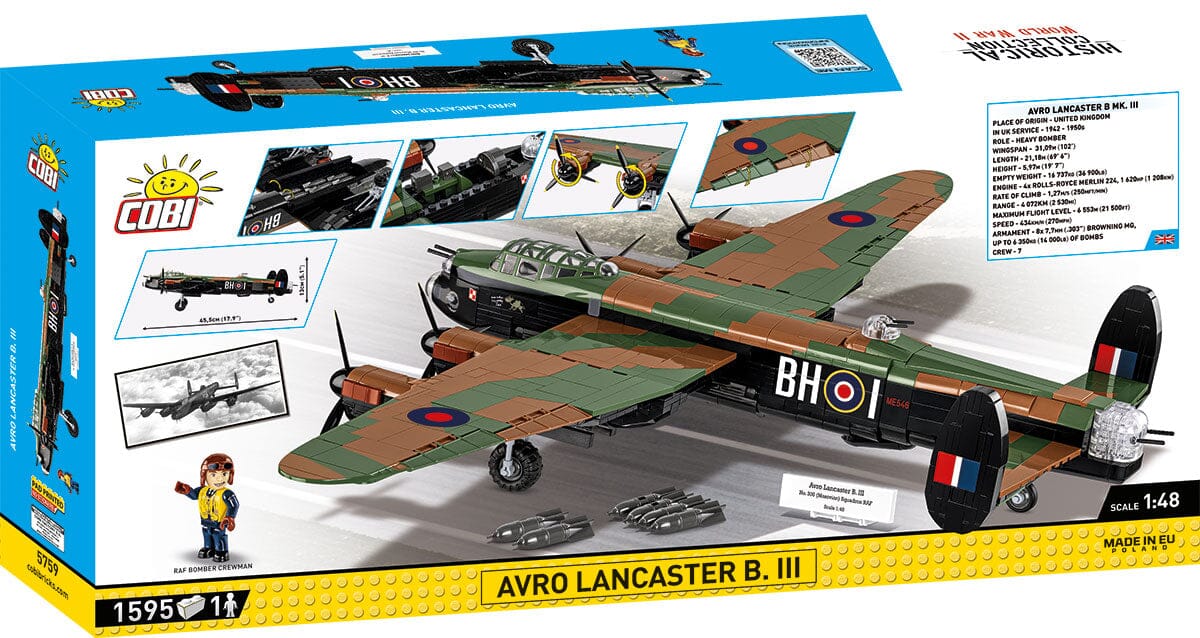 Avro Lancaster Bomber Mk. III brick plane model 