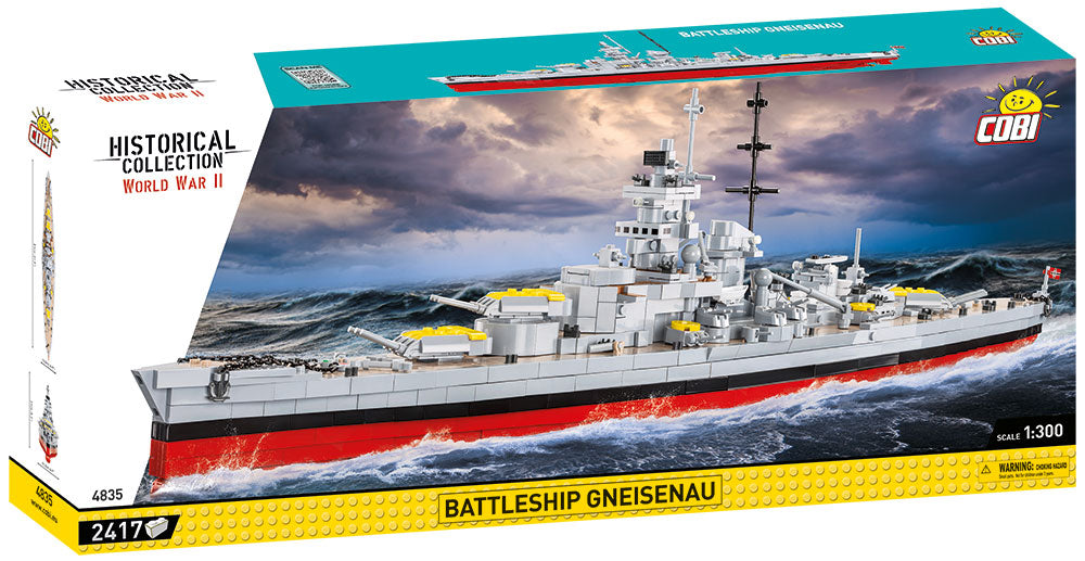 Battleship Gneisenau brick model - COBI 4835 - 2417 bricks