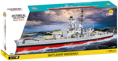 Battleship Gneisenau brick model - COBI 4835 - 2417 bricks