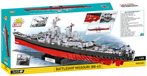 USS Missouri Battleship brick model - COBI 4837 - 2640 Bricks