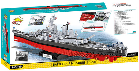 USS Missouri Battleship brick model - COBI 4837 - 2640 Bricks