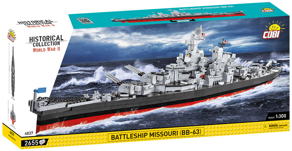 USS Missouri Battleship brick model - COBI 4837 - 2640 Bricks