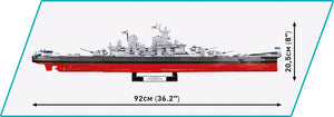USS Missouri Battleship brick model - COBI 4837 - 2640 Bricks