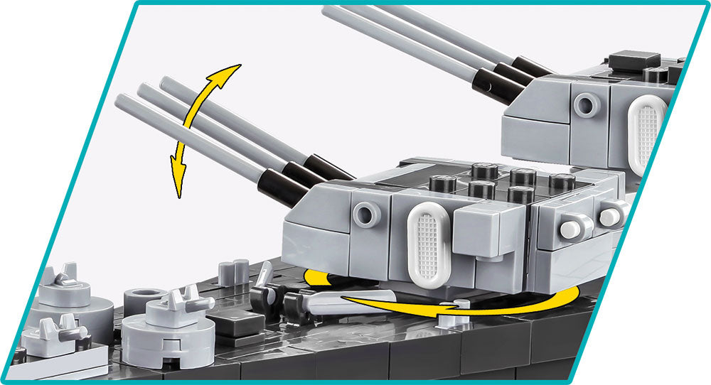 USS Missouri Battleship brick model - COBI 4837 - 2640 Bricks