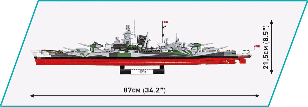 Battleship Tirpitz brick model - COBI 4839 - 2910 Bricks