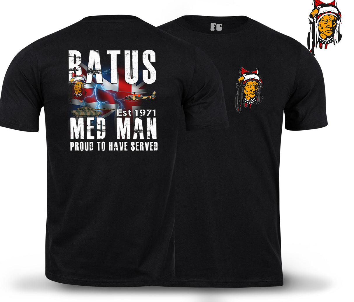 Batus Med-Man Veteran Double Print T-Shirt