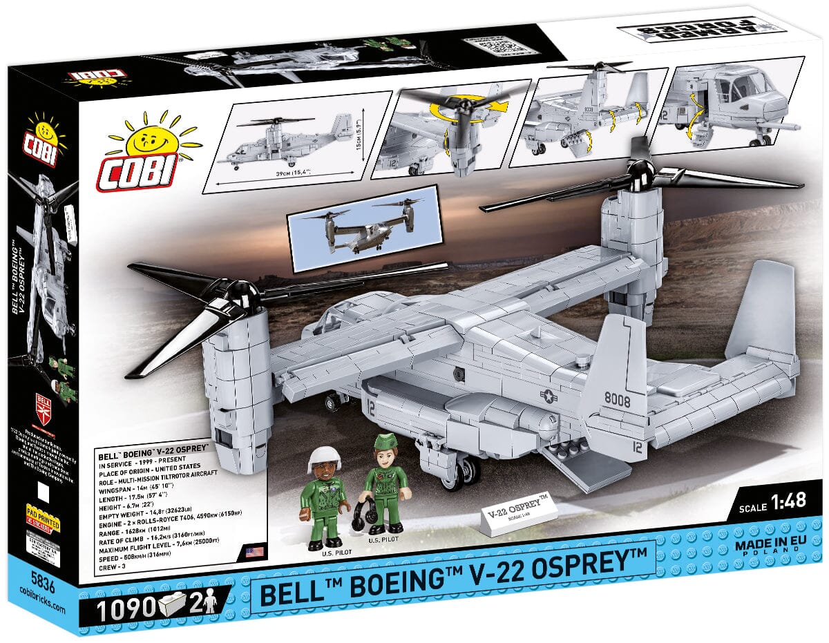 Bell Boeing V-22 Osprey tiltrotor brick model - COBI 5836 - 1090 bricks