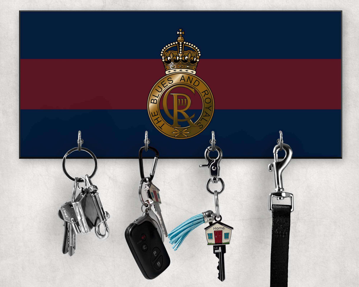 Blues and Royals - Wooden Key/Beret Hook (New King's Crown)