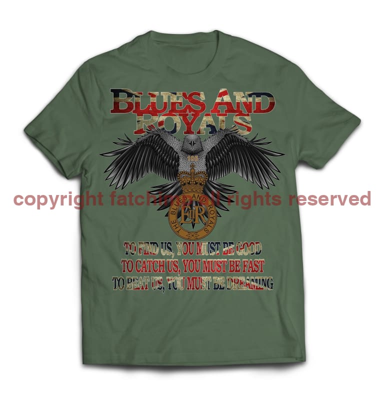 Blues and Royals Eagle Printed T-Shirt